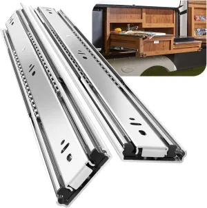 1 Pair Heavy Duty Drawer Slides 12 14 16 18 20 22 24 26 28 30 32 34 36 38 40 Inch 150 lb Load Capacity Side Mount Full Extension Ball Bearing Rail Runner（Without Lock,28 inch）