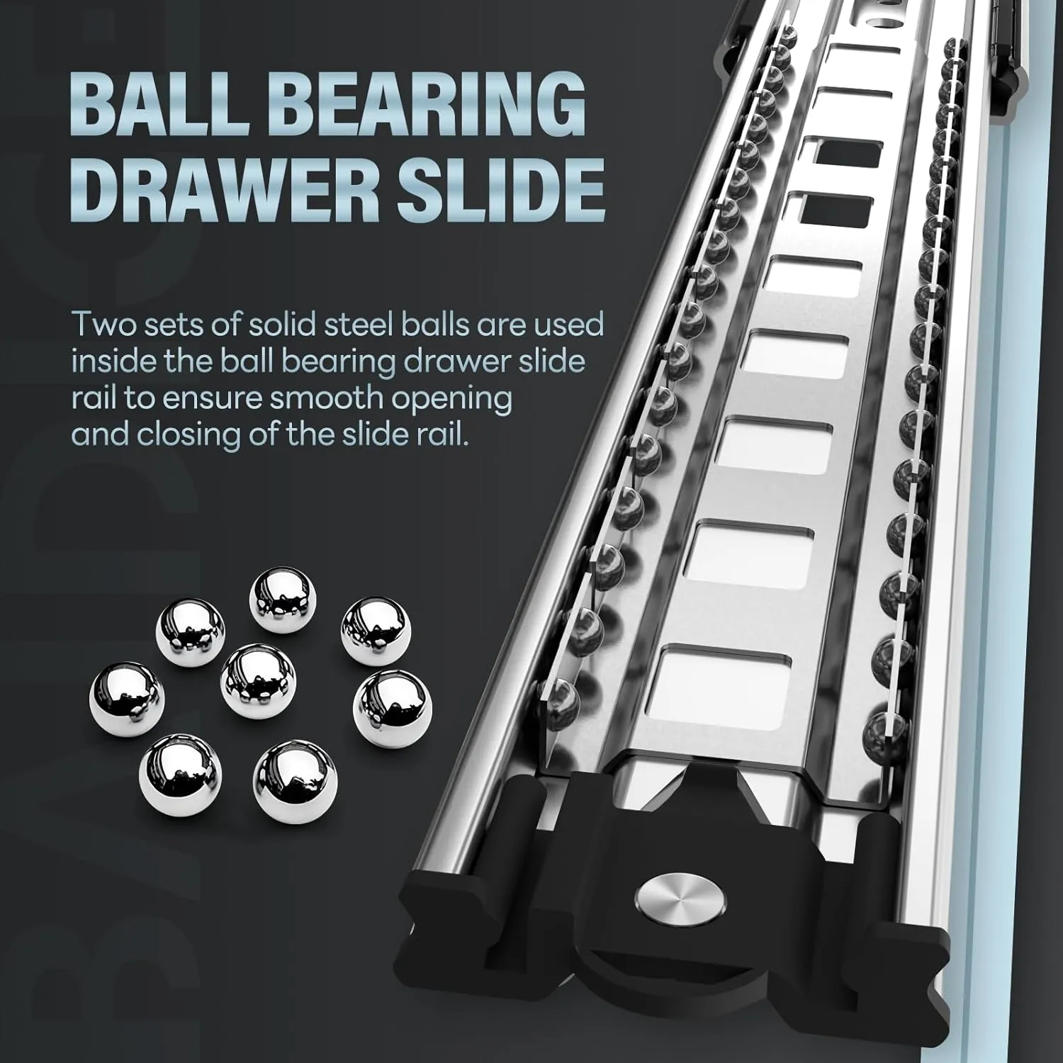 1 Pair Heavy Duty Drawer Slides 12 14 16 18 20 22 24 26 28 30 32 34 36 38 40 Inch 150 lb Load Capacity Side Mount Full Extension Ball Bearing Rail Runner（Without Lock,28 inch）
