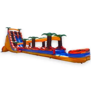 24ft Fiesta Fire DL 2pc Commercial Water Slide with Inflatable Slip & Slide