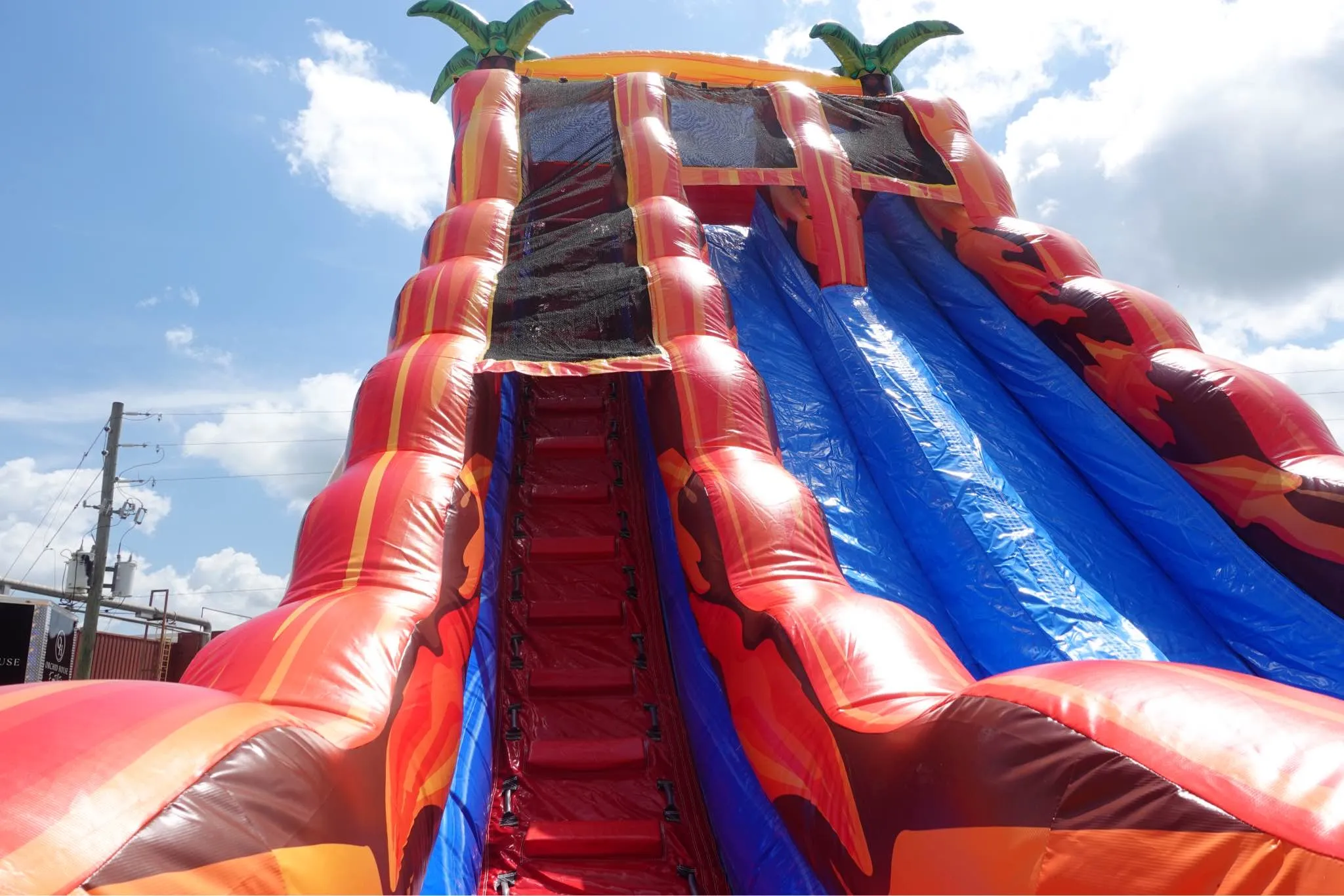 24ft Fiesta Fire DL 2pc Commercial Water Slide with Inflatable Slip & Slide
