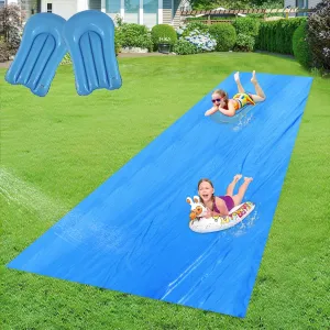 30 x 6Ft Slip and Slide for Adults with 2 Bodyboards, Extra Long Heavy Duty Slip n Slide Backyard, Lawn Big Water Slide Tarp for Adults (30 x 6 FT)