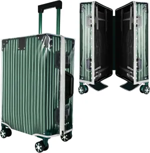 30" Thicken Clear Luggage Cover with Zipper, Clear PVC Suitcase Covers for Luggage, Waterproof Dustproof Anti-scratch Travel Luggage Cover Protector Suitcase