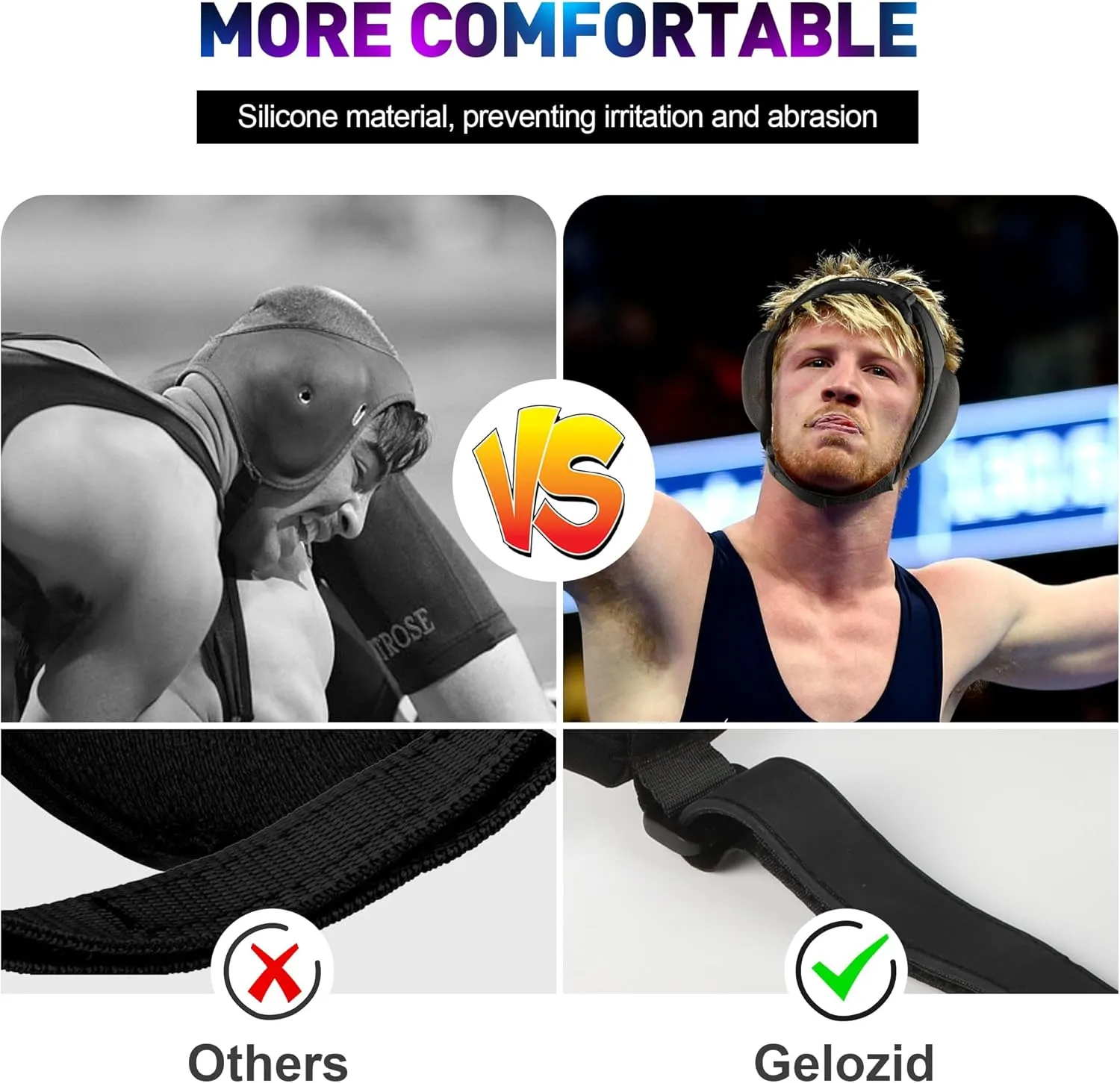 Adjustable Wrestling Headgear for BJJ, MMA Grappling and Training, Ear Guard and Cauliflower Protection Helmet