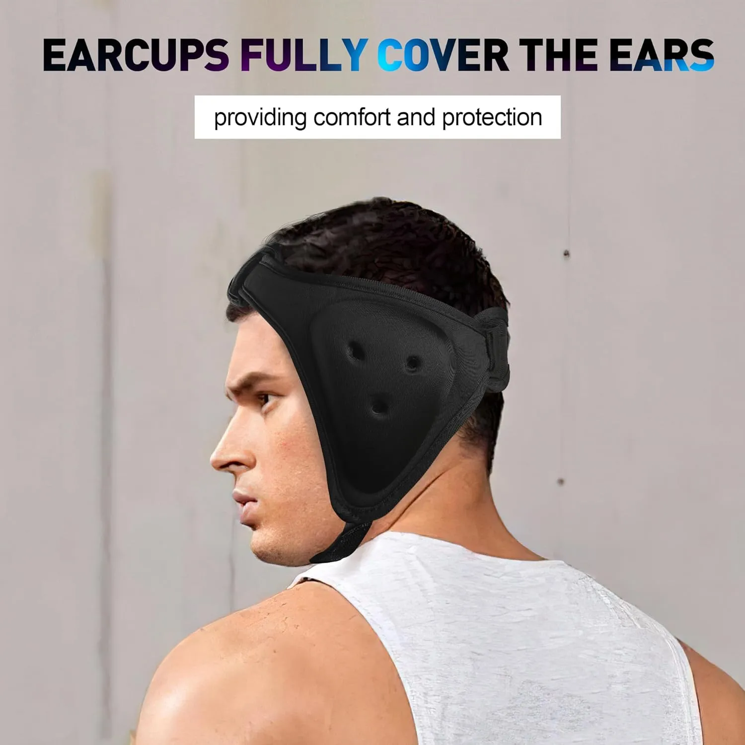 Adjustable Wrestling Headgear for BJJ, MMA Grappling and Training, Ear Guard and Cauliflower Protection Helmet