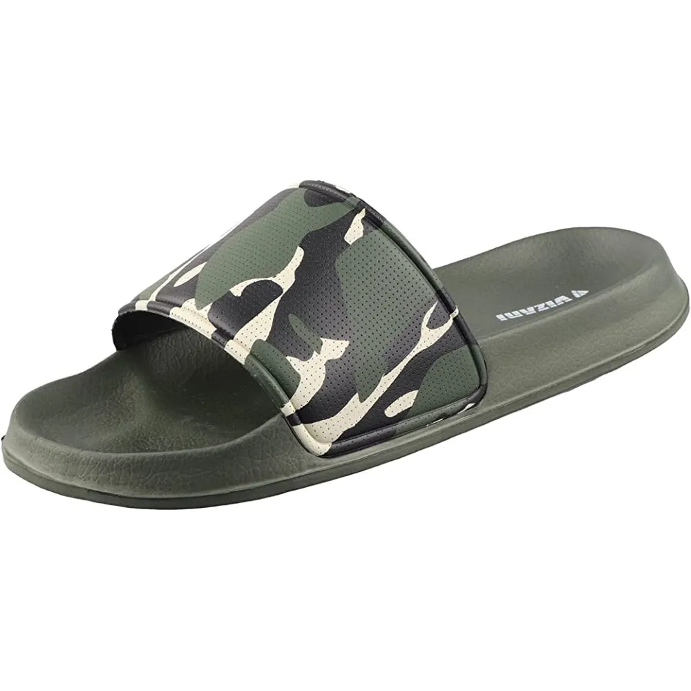 Adult Camo Soccer Slide Sandals - Green Khaki