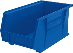 Akro-Mils 30240 AkroBins Plastic Storage Bins, Space-Saving Stackable Bins for Garage, Pantry, Craft Organization, 15-Inch x 8-Inch x 7-Inch, Blue, 12-Pack