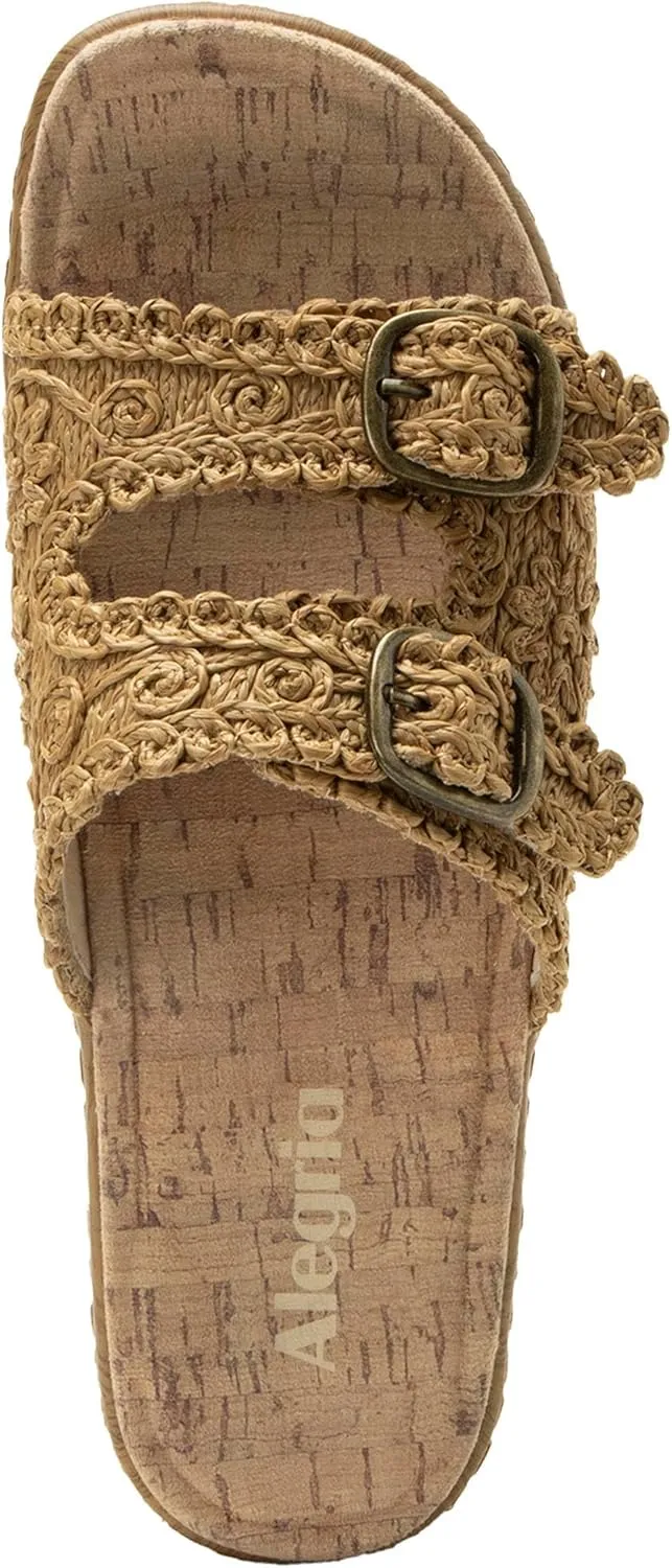 Alegria Women Oona Slide Sandal Adjustable Buckle Straps