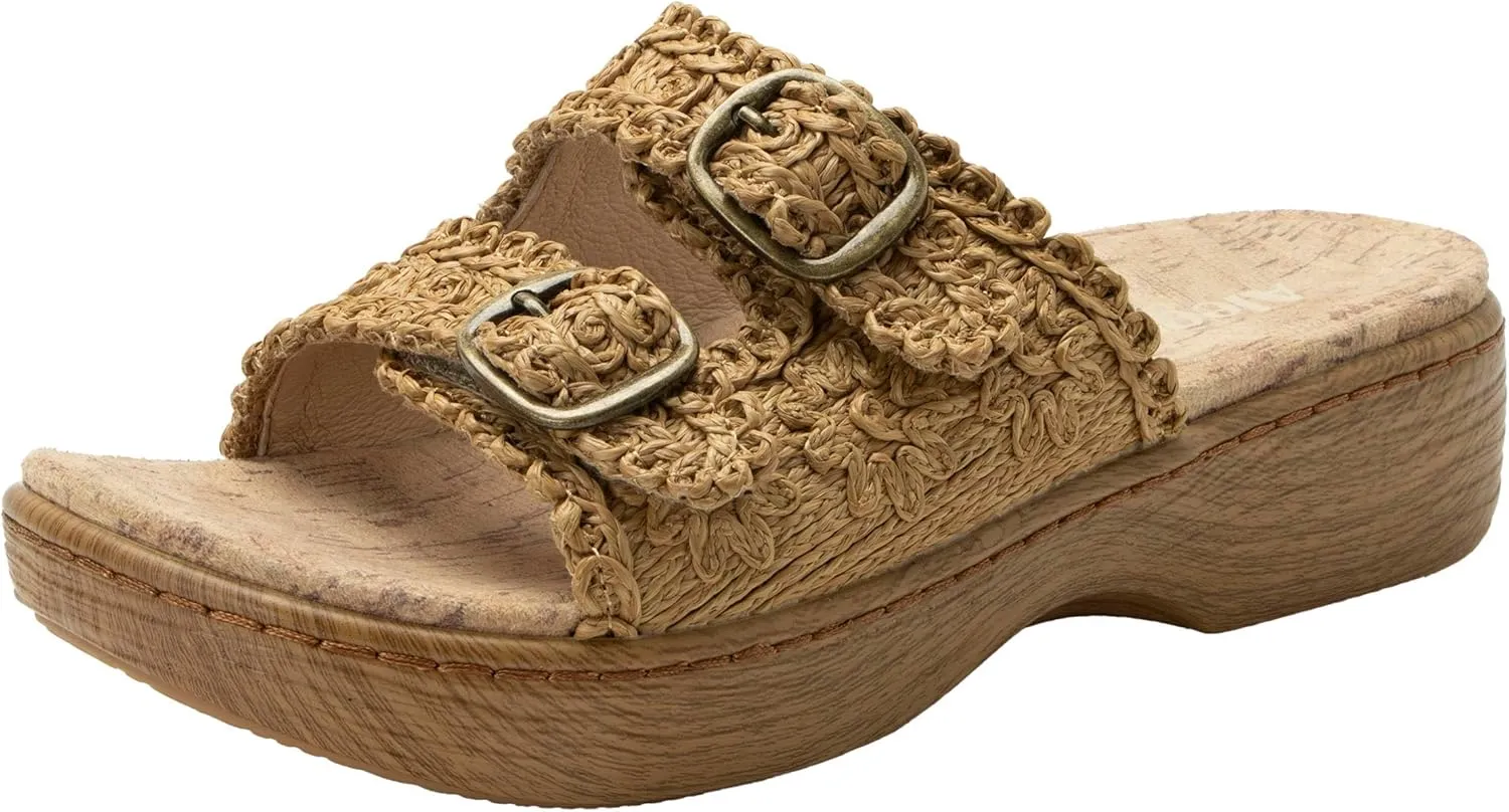 Alegria Women Oona Slide Sandal Adjustable Buckle Straps