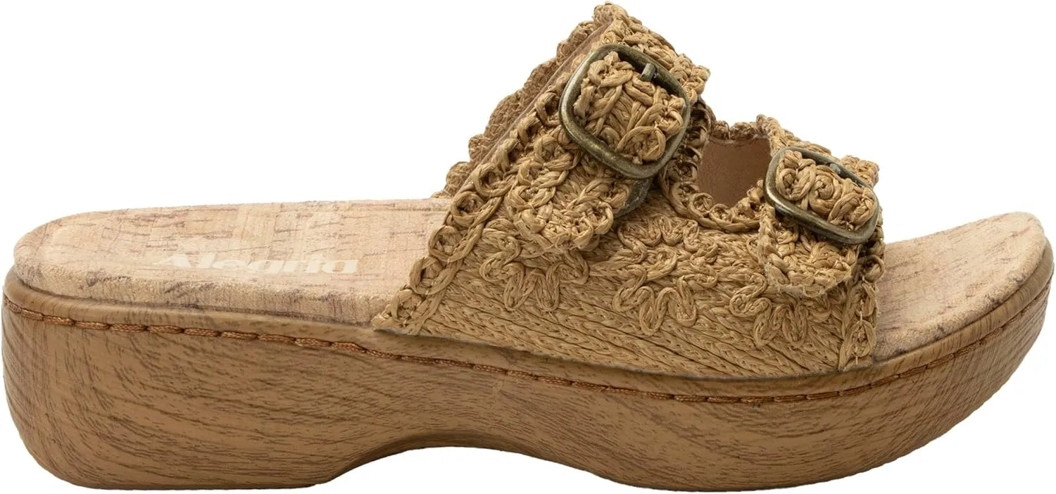 Alegria Women Oona Slide Sandal Adjustable Buckle Straps