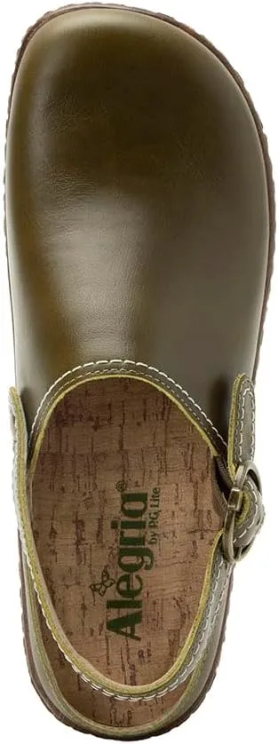 Alegria Women's Olie Slingback Clog Leather Slide
