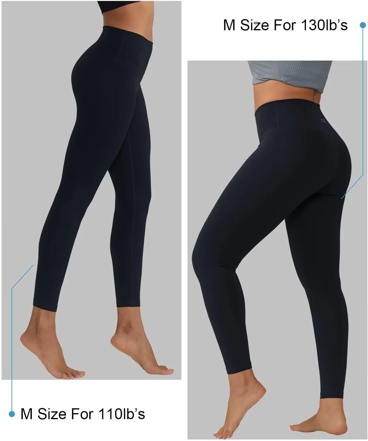 ALONG FIT High Waisted Leggings with Pockets, Tummy Control Workout Leggings for Women 25’’ Soft Yoga Pants Gym Sport Lounge