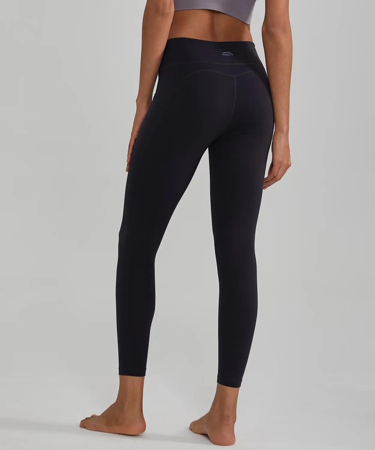 ALONG FIT High Waisted Leggings with Pockets, Tummy Control Workout Leggings for Women 25’’ Soft Yoga Pants Gym Sport Lounge