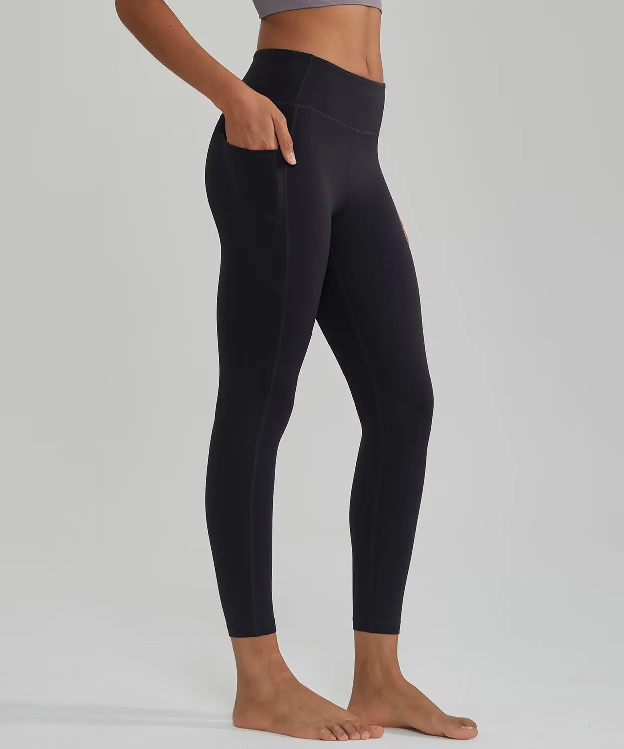 ALONG FIT High Waisted Leggings with Pockets, Tummy Control Workout Leggings for Women 25’’ Soft Yoga Pants Gym Sport Lounge
