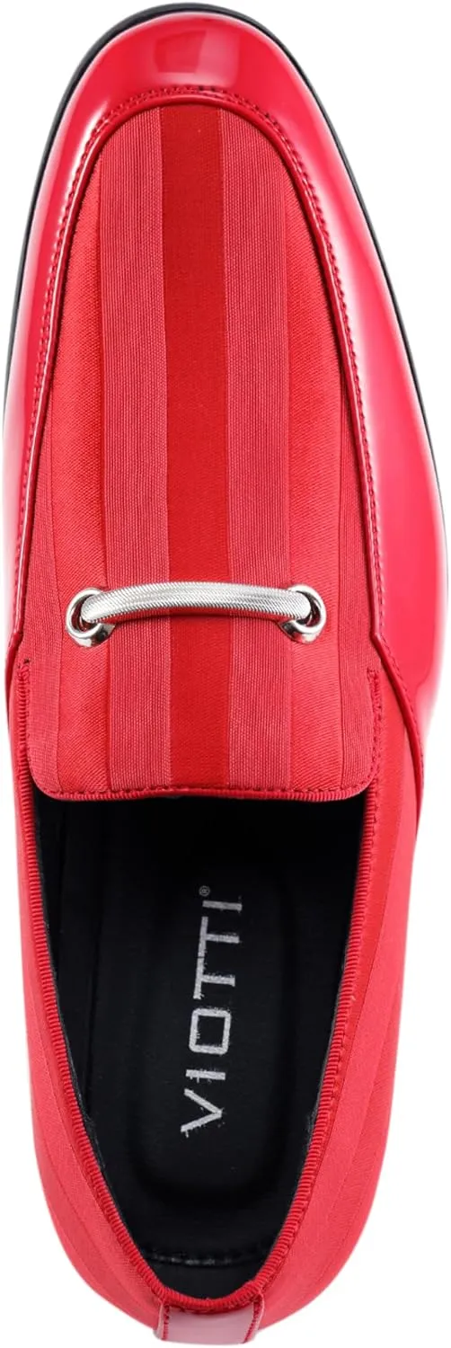 Amali Fay Velvet Men’s Slip-On Shoes with Gold Chain Ornament Dress Shoes for Men Velvet Formal Loafers for Men The Original Smoking Men Tuxedo Dress Shoes