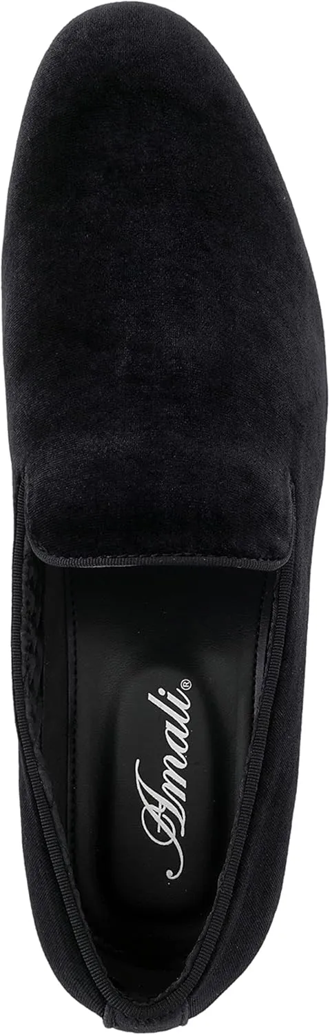 Amali Fishman Men’s Dress Shoes Plush Velvet with a Quilted Design Slip-on Driver Shoes for Men Velvet Loafers The Original Smoking Men Tuxedo Slipper Shoes