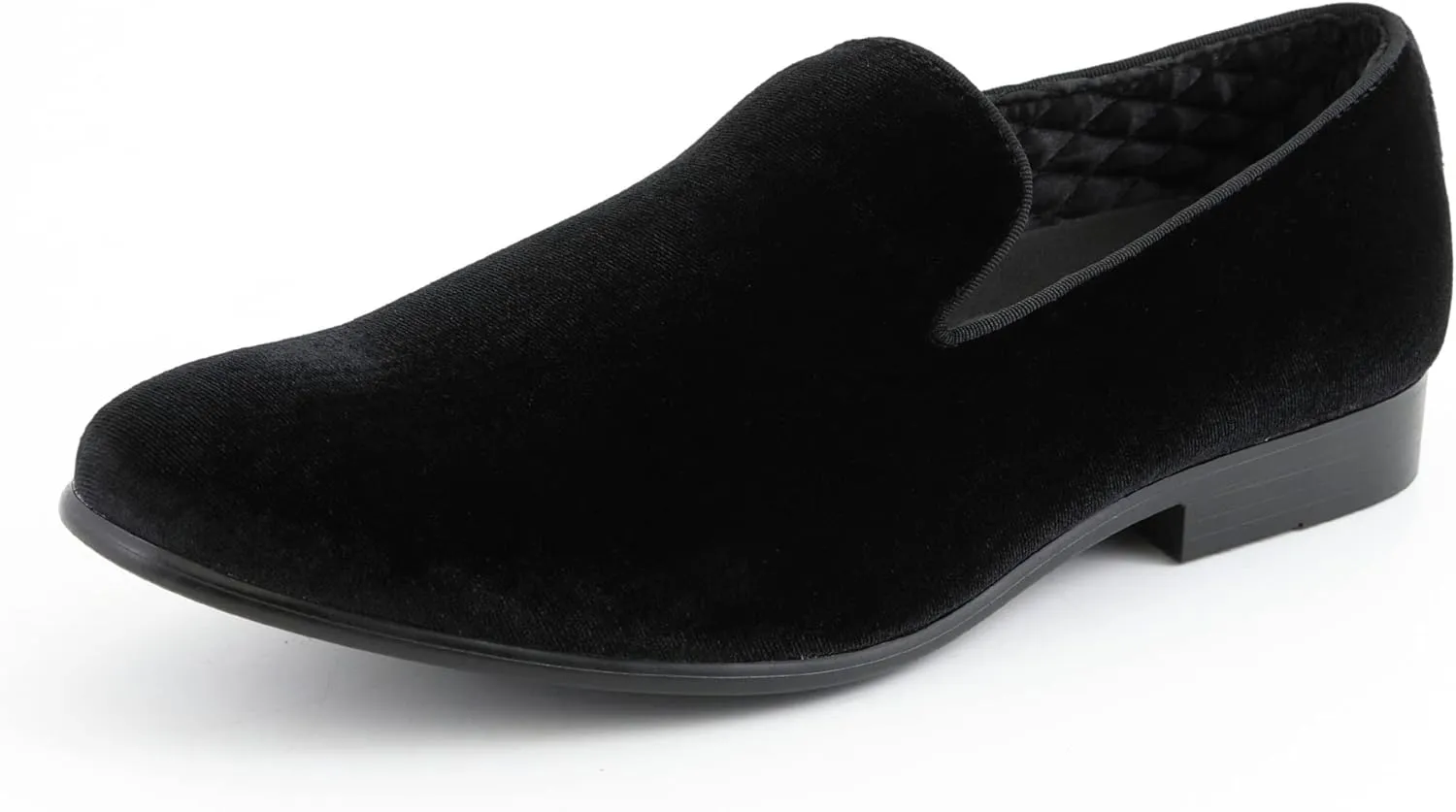 Amali Fishman Men’s Dress Shoes Plush Velvet with a Quilted Design Slip-on Driver Shoes for Men Velvet Loafers The Original Smoking Men Tuxedo Slipper Shoes