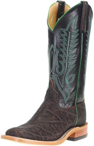 Anderson Bean Men's Bark Vintage Elephant 13" Black Glove Top Square Toe Boots Black 10.5 D