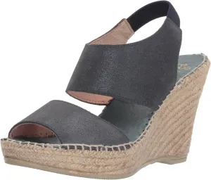 Andre Assous Women's Reese Espadrille Wedge Sandal, Navy Metallic, 10 M US