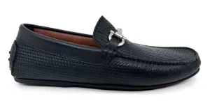 Angelo Black Horsebit Driving Shoes