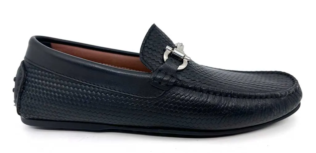 Angelo Black Horsebit Driving Shoes