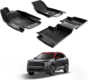 AOMSAZTO Floor Mats Fit for 2025 Nissan Kicks SV/SR/S | All Weather 3D Protection | 1st & 2nd Row Car Mats, Black