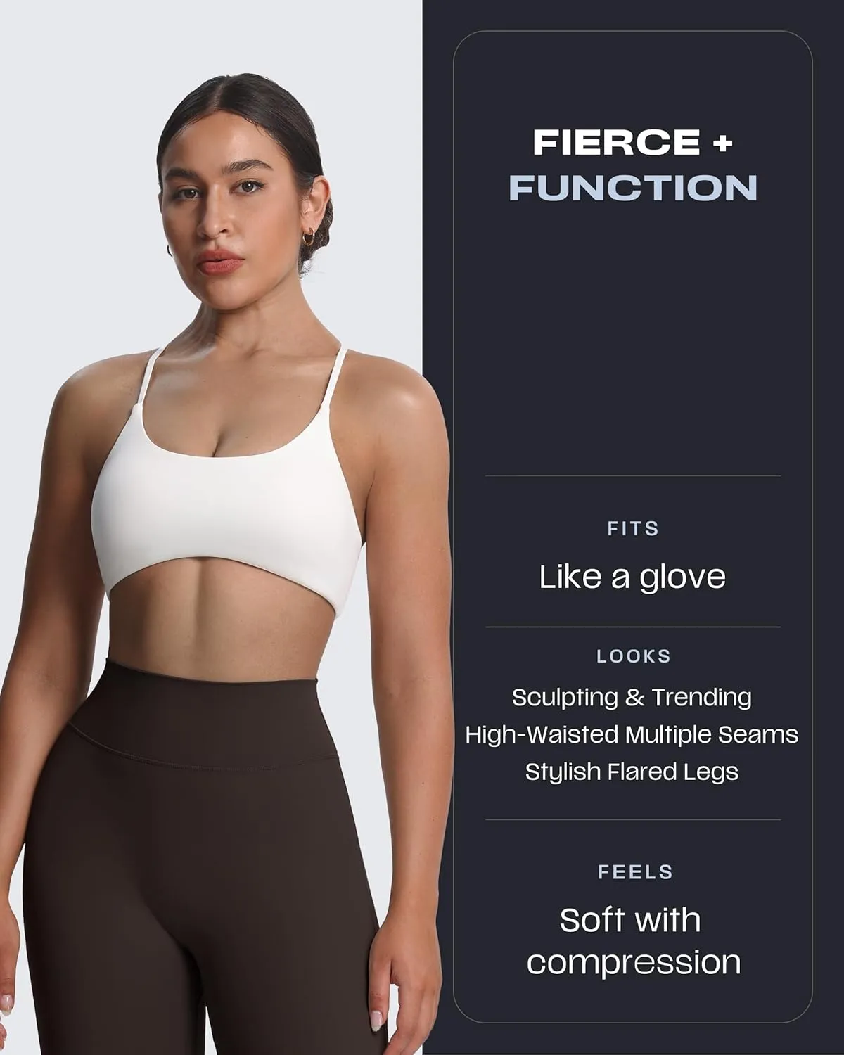 Aoxjox Flare Leggings for Women Trinity Tummy Control High Waisted Wide Leg Yoga Pants 29"/31"/33"