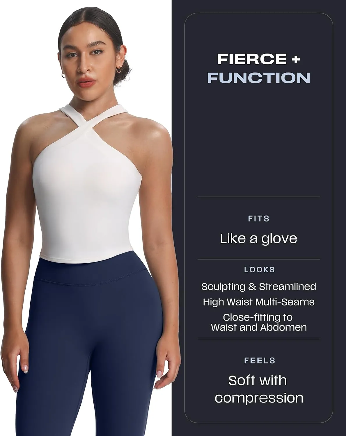 Aoxjox High Waisted Workout Leggings for Women Trinity Yoga Pants 26.5"