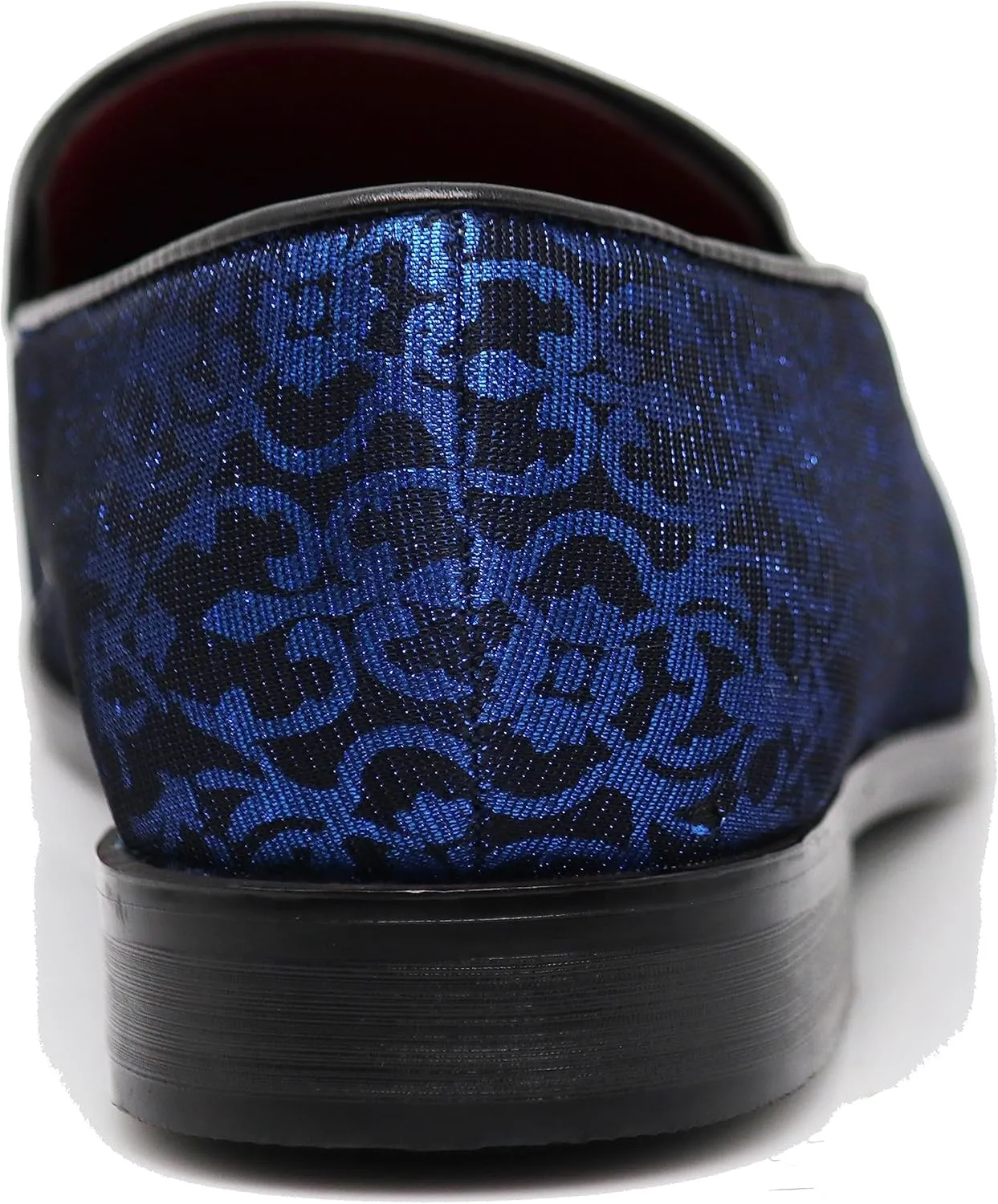 ARK1 Men's Vintage Satin Silky Floral Fashion Dress Loafer Slip On Tuxedo Formal Dress Shoes Designer