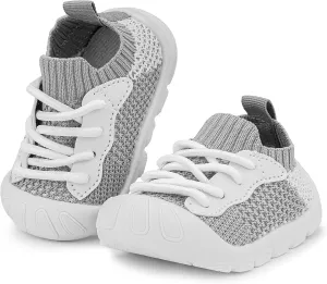 Baby Walking Shoes Toddler Girl Boy Soft Sole Breathable Cotton Canvas Shoes Infant Lightweight Non-Slip Safer Slip-on First Walkers Shoes Casual Tennis Wide Sneakers Rubber Soles Running Outdoor
