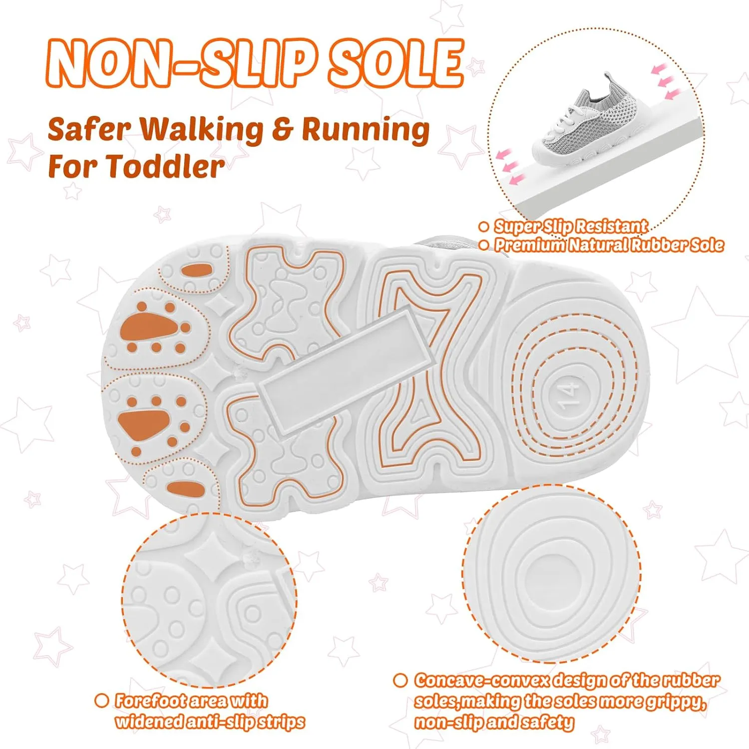 Baby Walking Shoes Toddler Girl Boy Soft Sole Breathable Cotton Canvas Shoes Infant Lightweight Non-Slip Safer Slip-on First Walkers Shoes Casual Tennis Wide Sneakers Rubber Soles Running Outdoor