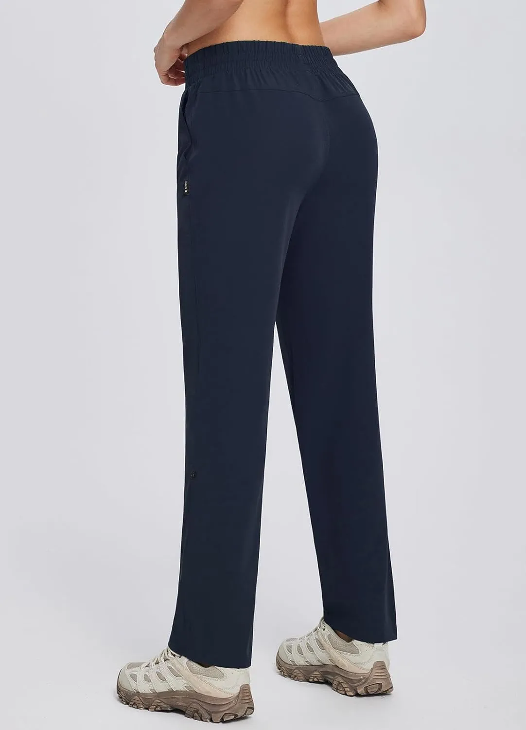 baleaf Women's Hiking Water Resistant Pants UPF Roll Up Convertible Capri Pant Quick Dry Zipper Pockets Travel Fishing