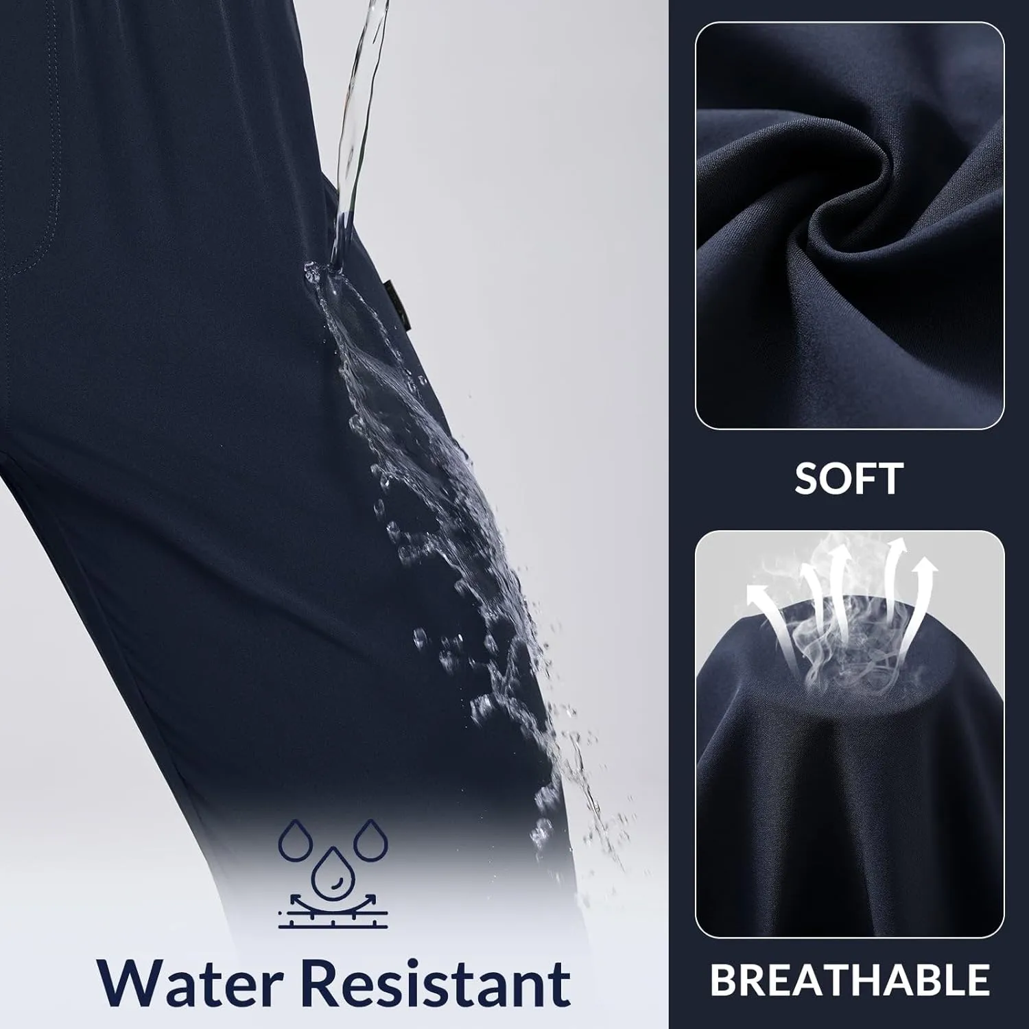 baleaf Women's Hiking Water Resistant Pants UPF Roll Up Convertible Capri Pant Quick Dry Zipper Pockets Travel Fishing