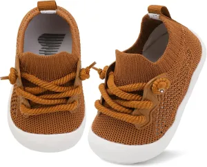 BARERUN Baby Shoes Baby First Walking Shoes Infant Sneakers Wide Barefoot Slip on Soft Sole Boys Girls Crib Shoe Toddler Breathable Lightweight House Socks