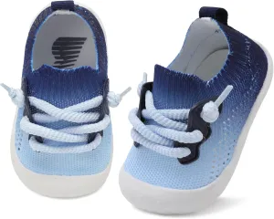 BARERUN Baby Shoes Baby First Walking Shoes Infant Sneakers Wide Barefoot Slip on Soft Sole Boys Girls Crib Shoe Toddler Breathable Lightweight House Socks