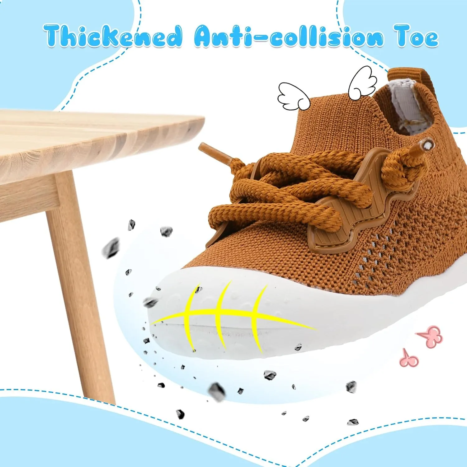 BARERUN Baby Shoes Baby First Walking Shoes Infant Sneakers Wide Barefoot Slip on Soft Sole Boys Girls Crib Shoe Toddler Breathable Lightweight House Socks