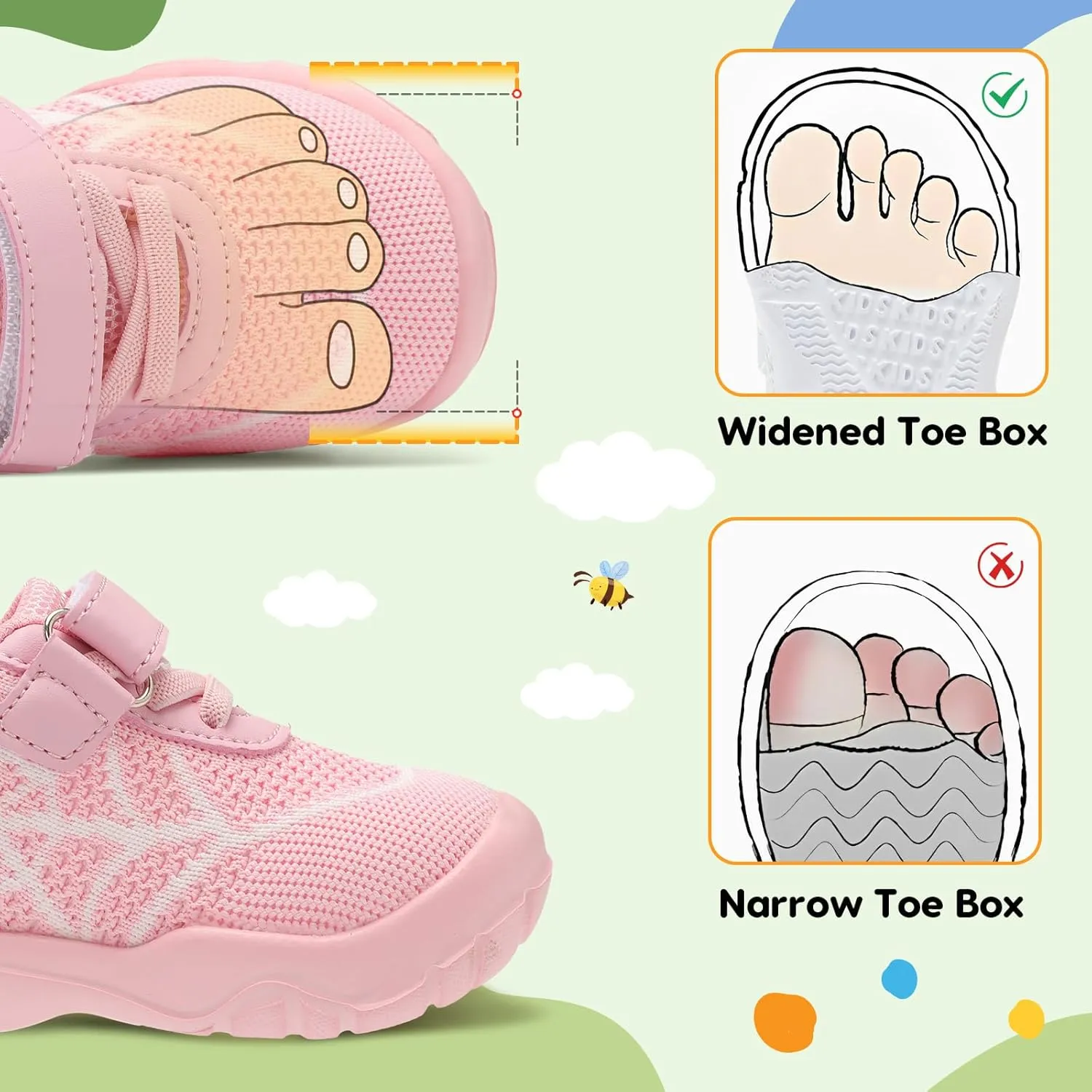 BARERUN Toddler Shoes Boys Girls Barefoot Shoes Kids Breathable Sneakers School Tennis Shoes Slip on Running Shoes Infant Toddler Walking Shoes