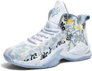 Basketball Shoes for Boys and Kids, Walking Running Shoes Breathable Comfortable Boys Sneakers for Little and Big Kids