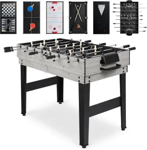 Best Choice Products 2x4ft 10-in-1 Combo Game Table Set for Home, Game Room, Friends & Family w/Hockey, Foosball, Pool, Shuffleboard, Ping Pong, Chess, Checkers, Bowling, and Backgammon