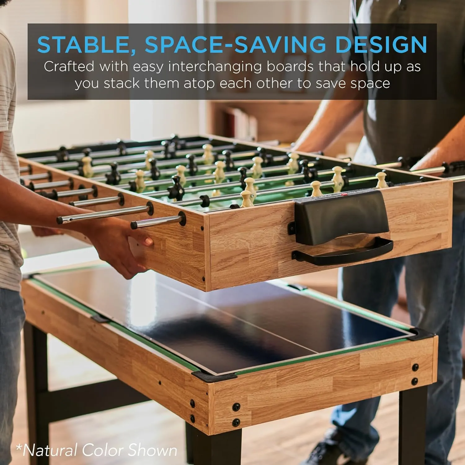 Best Choice Products 2x4ft 10-in-1 Combo Game Table Set for Home, Game Room, Friends & Family w/Hockey, Foosball, Pool, Shuffleboard, Ping Pong, Chess, Checkers, Bowling, and Backgammon
