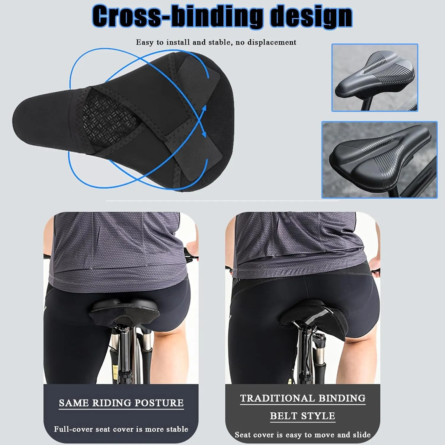 Bike Seat Cushion for Giant NRS OCR OCR 1 OCR 2 OCR 3 OCR 5 Omnium Pro 40 Propel, Memory Foam & Gel Padded Cover Bicycle Seat for Men Women Shock-Absorbing Comfort Bike Seat Pad,D