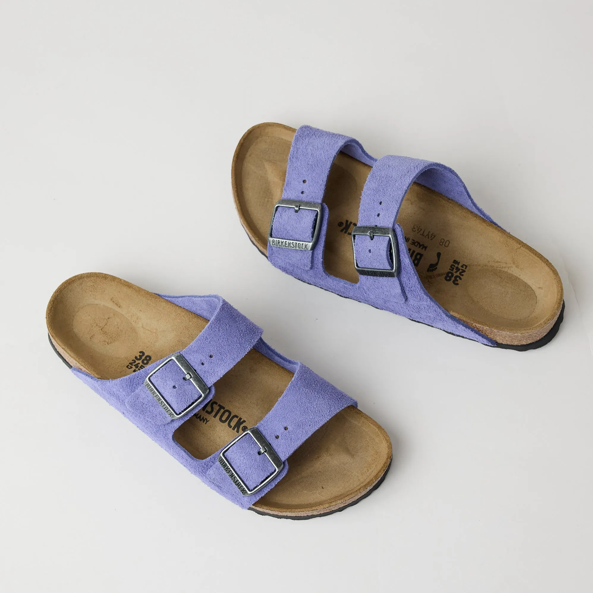 Birkenstock Arizona Purple Suede Leather Sandals