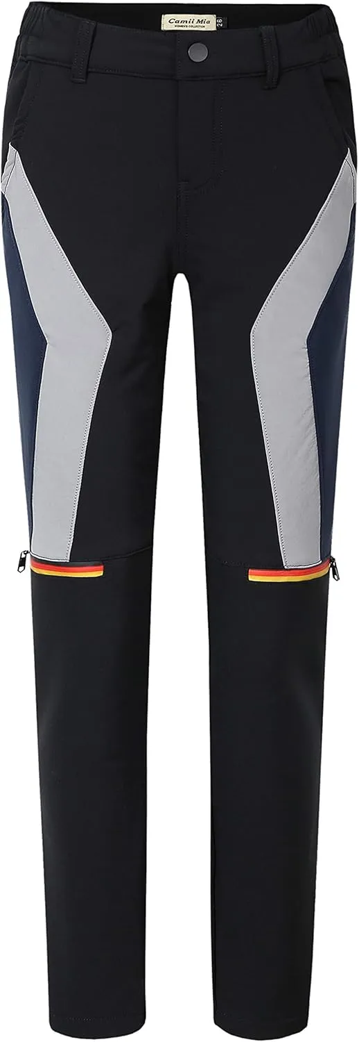 Camii Mia-Fleece-Lined-Hiking-Pants-for-Women-Outdoor Ski Snow Pants Slim Waterproof Windproof Water Resistant