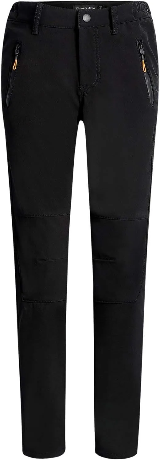 Camii Mia Women's Winter Warm Outdoor Slim Windproof Waterproof Ski Snow Fleece Hiking Pants