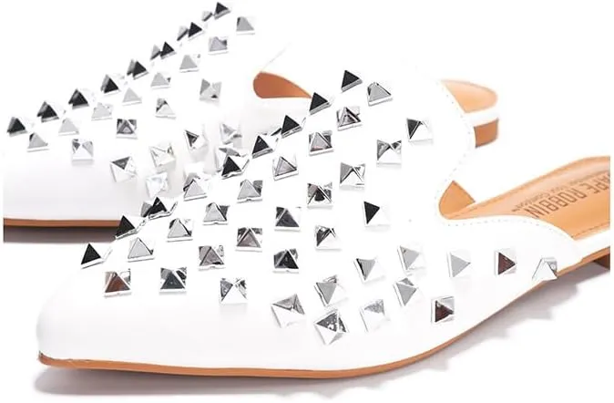 Cape Robbin Sierra Rhinestone Gem Pointy Toe Mule Flats (Sierra)