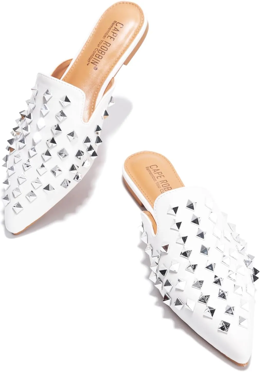 Cape Robbin Sierra Rhinestone Gem Pointy Toe Mule Flats (Sierra)