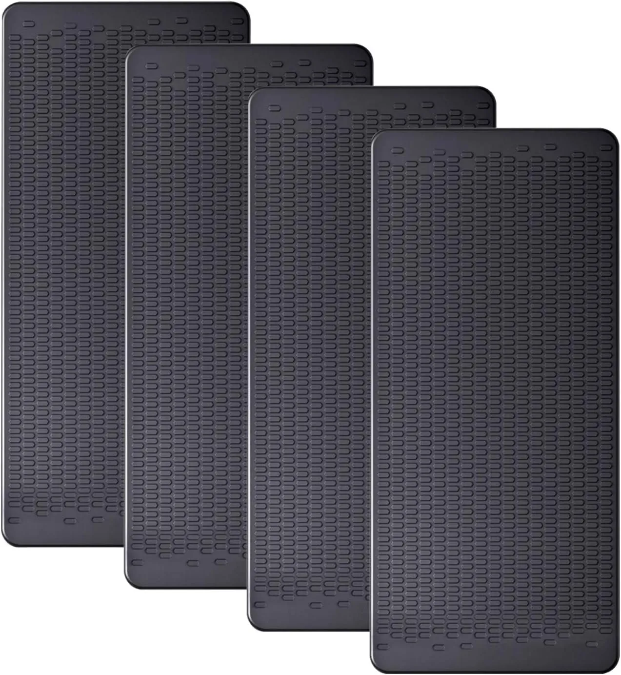 Car Dashboard Non Slip Mat, JIMISHA Anti Slip Pad, Anti Slide Sticky Dash Pad, Multifunctional Fixate Gripping Gel Pad for Radar Detector, Cell Phone, Keys, Glass, GPS, Coins 6.3x2.8 inch (4 Pack)