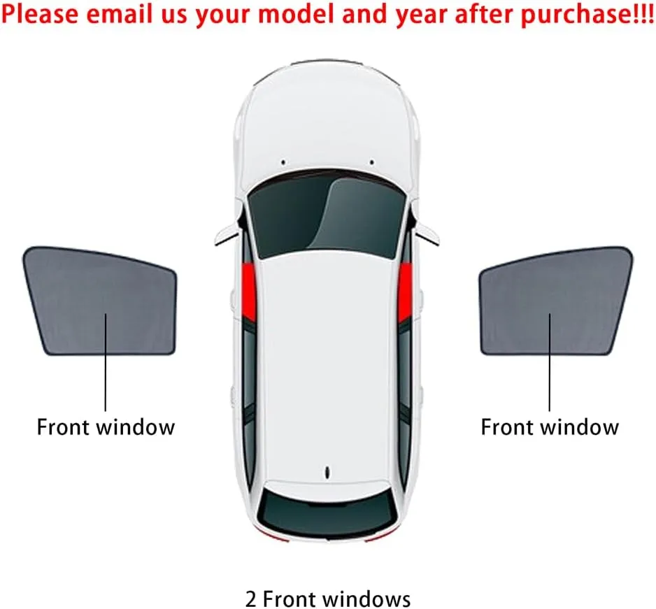 Car Window Shades for Mazda Biante, Breathable Mesh Sun Shield Car Window Shade Sunshades Privacy Curtains Heat Block Car Side Window Sun Shade,2pcs Front Window