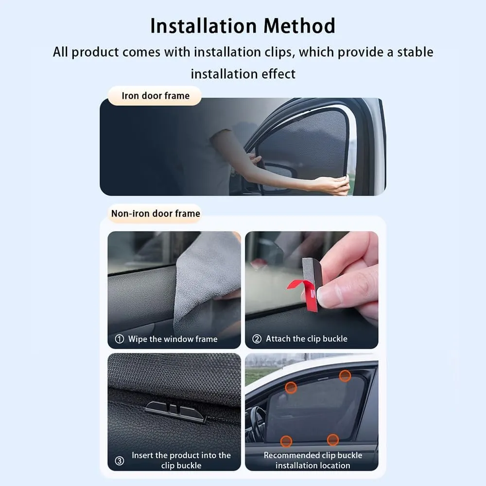 Car Window Shades for Mazda Biante, Breathable Mesh Sun Shield Car Window Shade Sunshades Privacy Curtains Heat Block Car Side Window Sun Shade,2pcs Front Window