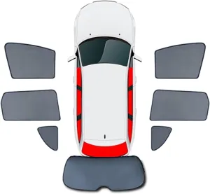 Car Window Shades for Opel Astron, Breathable Mesh Sun Shield Car Window Shade Sunshades Privacy Curtains Heat Block Car Side Window Sun Shade,7pcs Wholecar