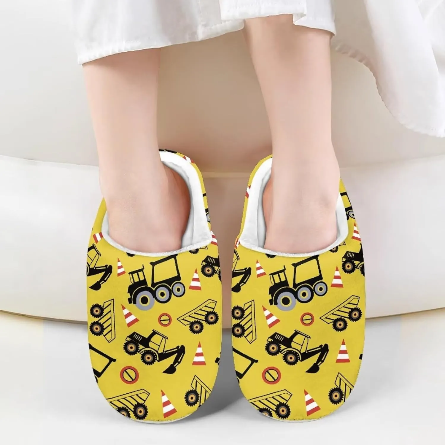 Cartoon Animals Children's Fuzzy Slippers Boys Girls Cozy Warm Winter House Slippers Comfy with Non-Slip Sole for Little Kids SizeUS 9-15